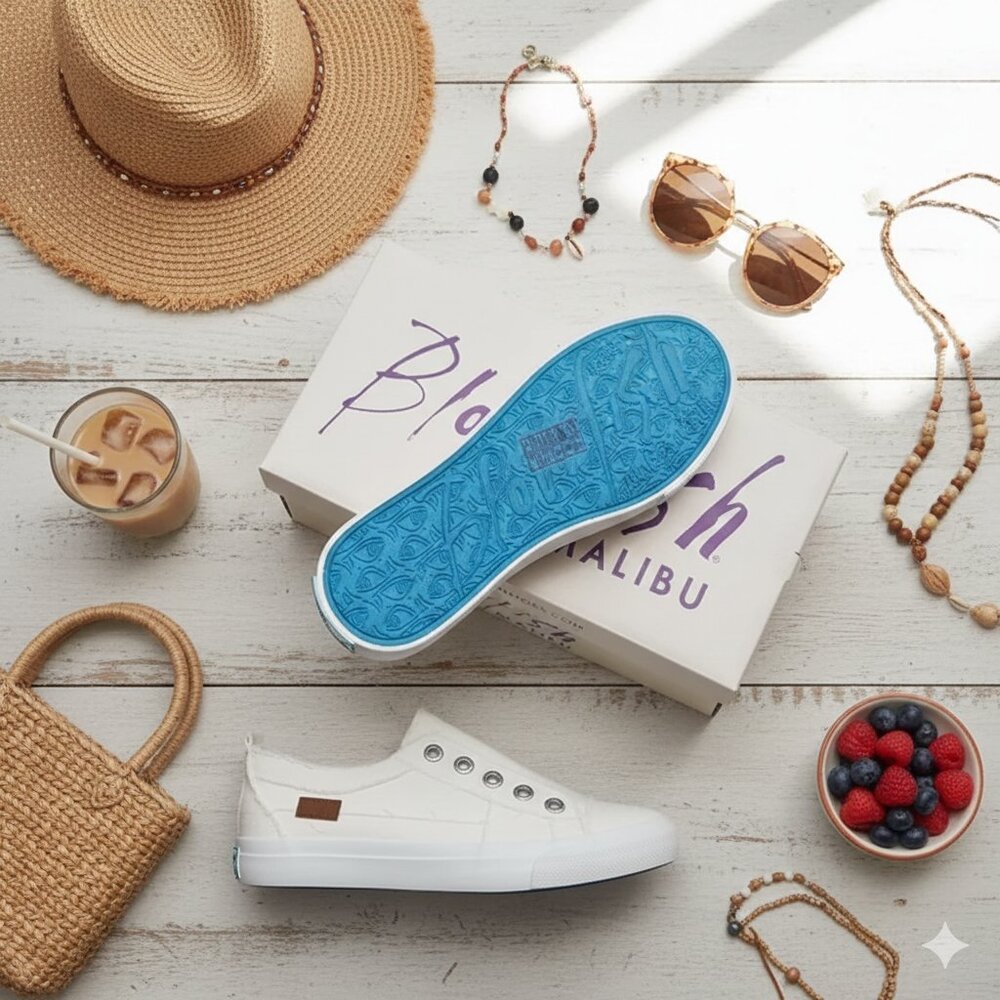 Blowfish Malibu Play Smoked Canvas Slip-On Sneakers - 7.5
